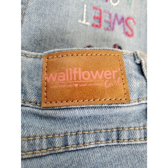 Wallflower Girl Jeans 8 Embroidered Butterfly Skinny - Picture 3 of 6